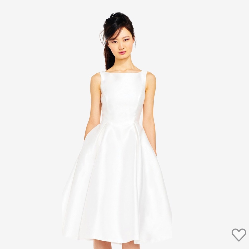 Adrianna Papell Sleeveless Mikado Fit & Flare Midi Dress